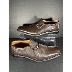 Men's Size 11 La Milano A1052 Leather Slip On Loafers‎ Dress Shoes Brown Clean